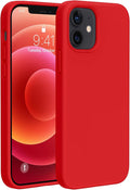 Miracase Silicone for iPhone 12 Case and iPhone 12 Pro Case, Red | Liquid Silicone Gel Rubber Shockproof Drop Protection Phone Case for iPhone 12/12 Pro 6.1 inch by Miracase