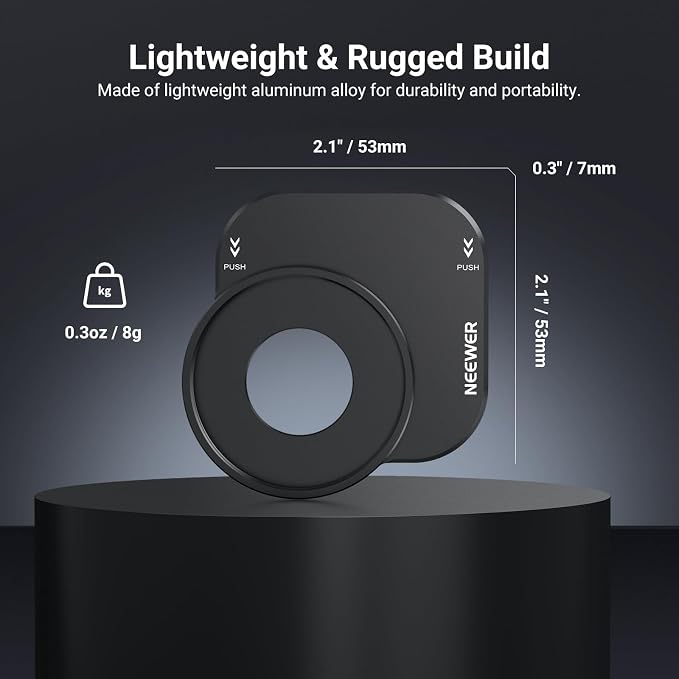NEEWER 37mm Filter Lens Backplate for PA143/PA144 Phone Cage Only, Quick Release Video Rig Mobile Camera Photography Accessories Compatible with iPhone 17 Pro 17 Pro Max Beastgrip, PA152 (Black) - Image 5