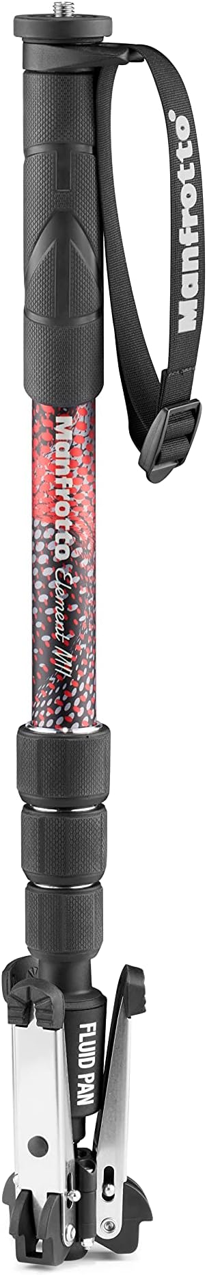 Manfrotto Element MII Video Aluminium Fluid Monopod, Slim and Lightweight, Loads up to 16kg, Foldable Fluid Base, 4 Sections, Twist Locks, for mirrorless and DSLR Cameras - Image 4