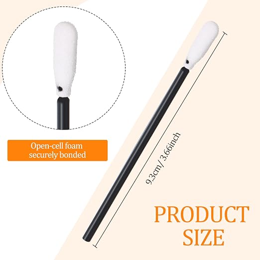 Zhengmy 500 Pcs Foam Swabs for Printer Head Camera Lens 3.66 Inch,Black | Sponge Tip Cleaning Sticks for Inkjet Printer Nozzle, Optical Equipment Dust Removal, Electronics Detailing, Lint-free - Image 3