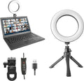6" Ring Light Video Conference Kit, 5-Color 10-Brightness Clip-On Light with Stable Ring-Light Clamp & 5" Tripod, Desk/Zoom/TikTok, Makeup Light, Selfie Light by SHSYLVSEZM