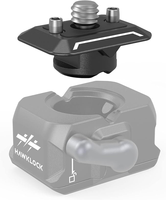 SmallRig Quick Release Plate with 1/4" Screw, HawkLock Quick Release Top Plate for Stabilizer, Action Camera, Monitor, LED Light, QR Top Plate for SmallRig HawkLock Quick Release System - 3730C by SmallRig