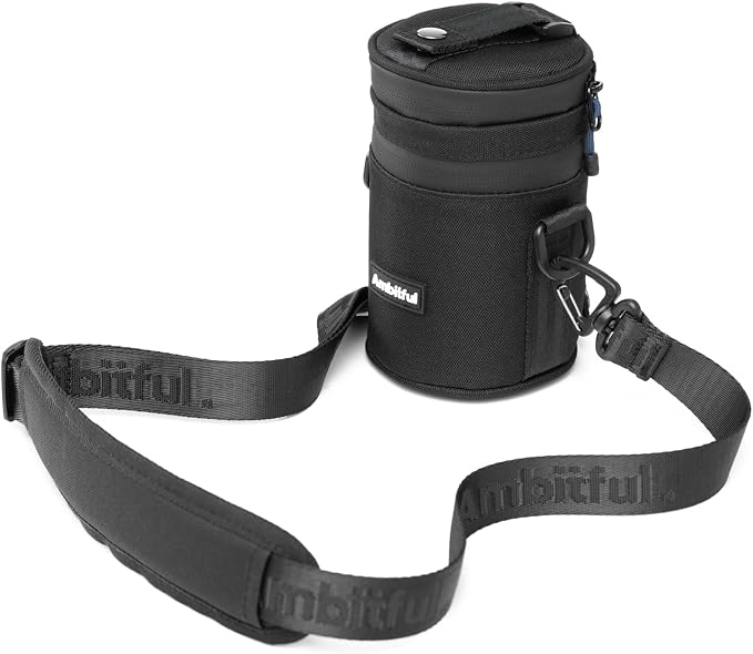 Ambitful 2.95 × 3.94 in Thick Camera Lens Pouch Case, Protection Lens bag | Water/Dust/Shock Lens Pouch for DSLR Camera Lens Compatible Below 2.95 × 3.94 in Sony, Nikon,Canon,Fujifilm,Tamron Lenses by Ambitful