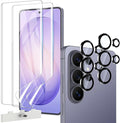 2+2 Pack Soft Flexible TPU Film Screen Protector for Samsung Galaxy S26 Ultra & Camera Lens Protector,Full Coverage,HD Clear,Support Fingerprint Unlock,with Easy Installation Alignment Tool by Natbok