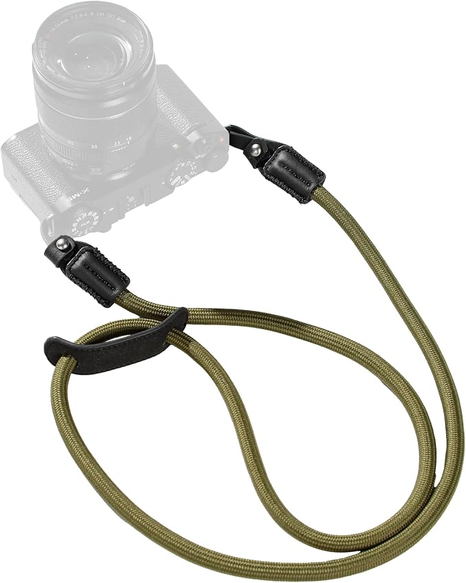 SMALLRIG Rope Camera Neck Shoulder Strap, Adjustable Braided Shoulder Strap with O-Ring and Leather Pad by SmallRig