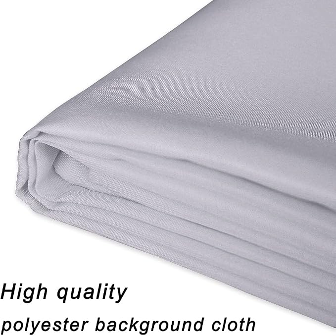 GFCC Gray Backdrop - 8FTX10FT Grey Photo Backdrop for Photoshoot Background for Photography Screen Video Recording Picture Background | Non-Reflective, Polyester Curtain, Easy Hang, Multipurpose Screen for Studio Photo Booth, Video Recording, Portrait,... - Image 7