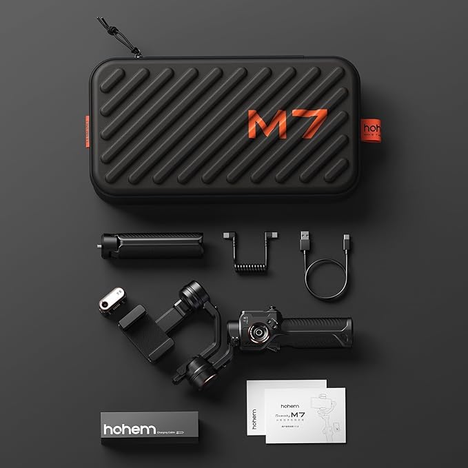 Hohem iSteady M7 Gimbal Stabilizer for iPhone,3-Axis Gimbal w/AI Tracking | Detachable Remote,Extendable Pole,Magnetic Light,Phone Stabilizer for Video Recording - Hohem M6 Kit Upgrade - Image 4