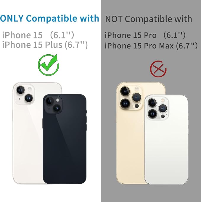 Dengduoduo 3 Pack Tempered Glass Camera Lens Protector for iPhone 15 6.1" & for iPhone 15 Plus 6.7", Ultra HD, 9H Hardness, Anti-Scratch, Case Friendly, Easy to Install [No Affect on Night Shots] - Image 2