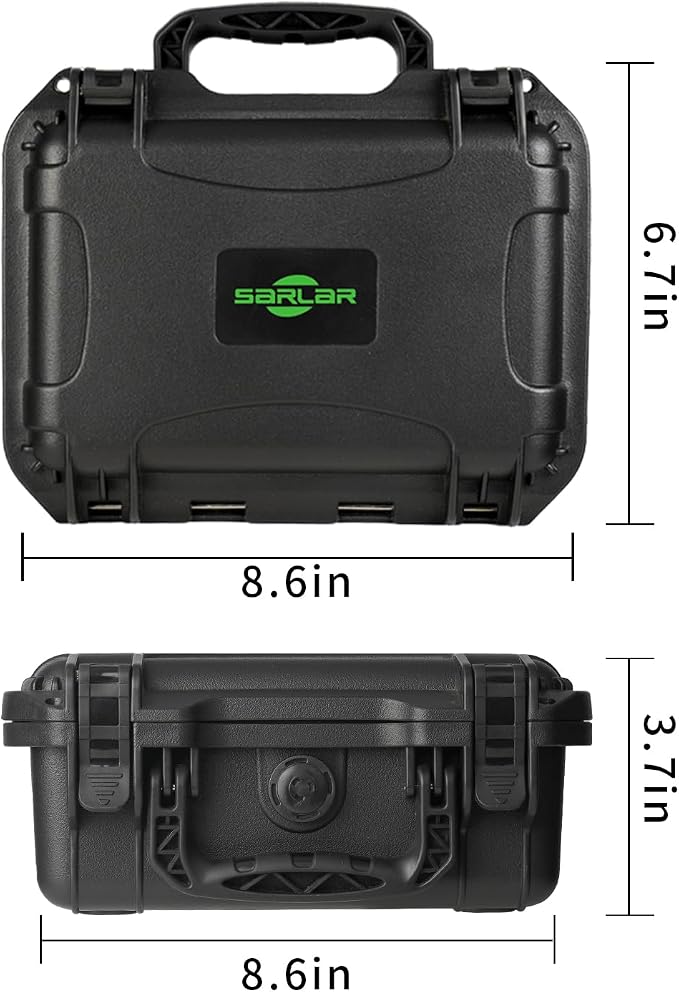 sarlar Portable Carrying Case for XbotGo, Durable PP Plastic with EVA Liner, Waterproof Dustproof, Shockproof Design, Secure Lock & Ventilation System, Includes Mesh Pocket, Ideal for Storage Travel - Image 9