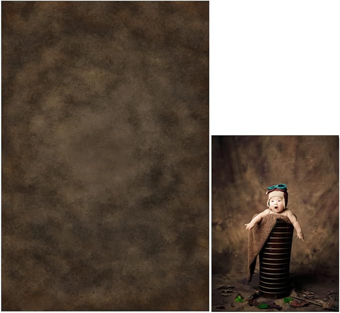 6x9ft Dark Brown Mottled Texture Photography Backdrop for Portrait Photo Studio Prop Abstract Background for Photographyer by HMTFOTO