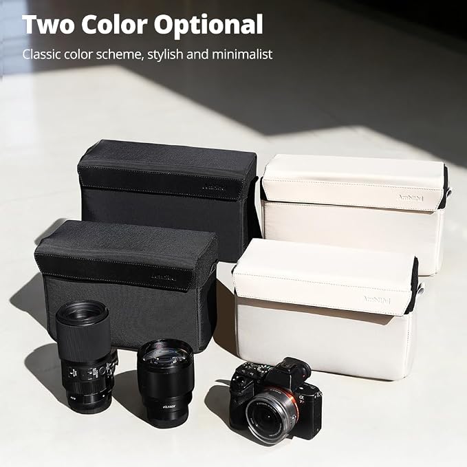 AMBITFUL D1 Cube Camera Insert Padded Organizer with Divider Apricot 5.2L | For mirrorless DSLR, beige color, large size 11.8'' x 6.3'' x 4.72'' External ,11'' x 5.9'' x 3.93'' Internal - Image 8