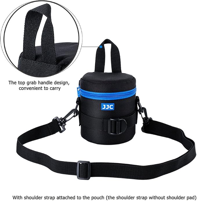 JJC Deluxe Lens Case Pouch Bag for Camera Lens Below 2.95" x 3.93"(D x L) | for Canon EF-S 18-55mm/EF 50mm f1.8/RF-S 18-150mm, Nikon AF-S 18-55mm/AF-P 18-55mm, Fuji XC 16-50mm/XF 18-55mm Lens & More - Image 6