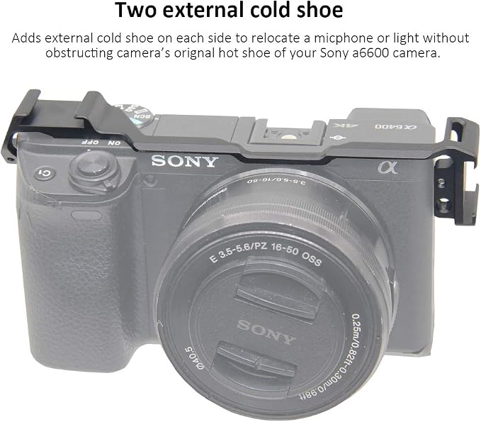 Easy Hood Dual Cold Shoe Adapter Relocation Plate,Extension Cold Shoe Mount | Aluminum Alloy Dual-Head Cold Shoe, Multi-Interface, External Camera Hot Shoe - Image 4