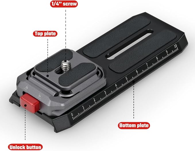 IFootage Q38-RS Quick Release Plate Camera Quick Release System | Compatible with DJI RS4 Pro RS4 RS3 Pro RS3 RS2 RSC2 Stabilizers, Tripods Monopods Sliders, Fast Installation and Swap - Image 4