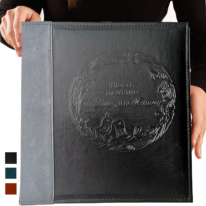 4x6 Photo Albums 600 Pockets, Large Capacity Photo Book with Vintage Leather Cover, Family, Baby, Wedding Photo Album (Black) by Totocan