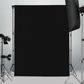5x7ft Black Backdrop Background for Photography, High Density Polyester Fabric Top Rod Pocket Design, Black Photo Backdrop Curtain for Portrait Photoshoot, Party and Video by Naykaly