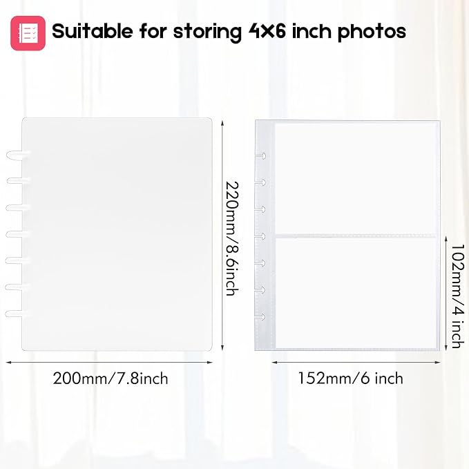 Photo Album 4x6 Photos, 80 Pockets Hard Cover Small Mini Capacity Pictures Album for Family Wedding Anniversary Baby Vacation (White) - Image 2