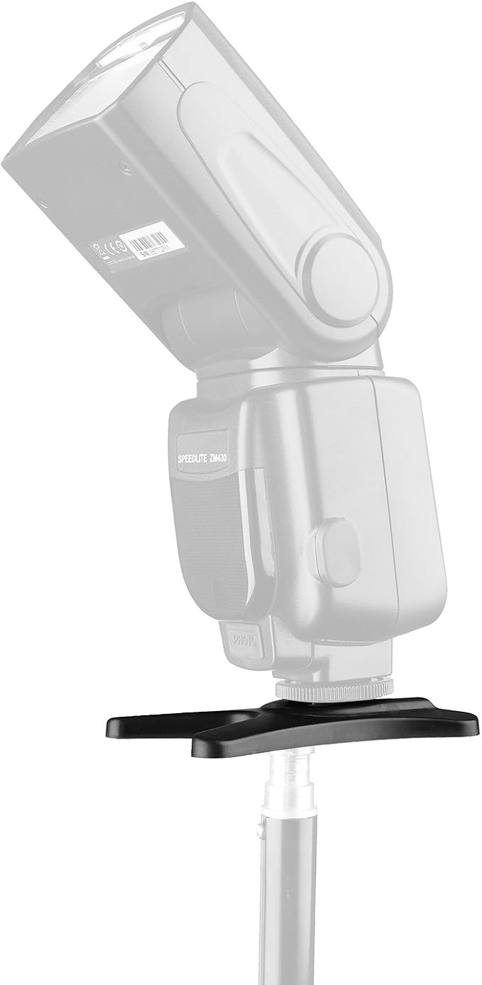 Anwenk Camera Flash Stand Flash Speedlight Hot Shoe Mount Stand with 1/4" Metal Tripod Thread for Flash Speedlight Speedlite, Compatible with Canon Nikon Sigma Olympus Panasonic Pentax 4 Pack - Image 3