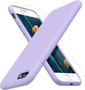 Miracase Silicone for iPhone SE 2022/SE 2020/7/8 Case,Light Purple | Ultra Slim Cover with Screen Protector, Soft Microfiber Lining, Multi-Color Premium Silicone Shockproof Phone Case by Miracase