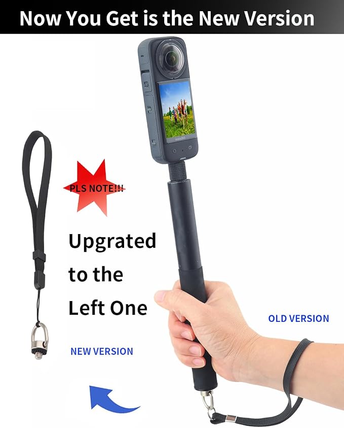 Camera Wrist Strap with 1/4-20 Screw for Insta360 X5, X4 Air, X4, X3, Selfie Sticks, Wristband for DJI osmo pocket 3 (2 PCS) - Image 3
