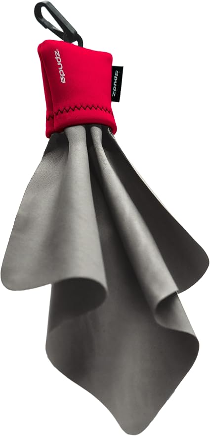 Classic Microfiber Lens Cleaner – Clip-On Pouch, Washable – for Binoculars, Scopes, Glasses, Screens | Classic | Red, 6 x 6 Inch - Image 6