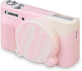 BOVKE Silicone Camera Case for Canon PowerShot SX740 / SX730 Digital Camera, SX740 HS Soft Protective Case Cover Rubber Camera Slim Fit Sleeve with Removable Lens Cover, Mist Pink by BOVKE