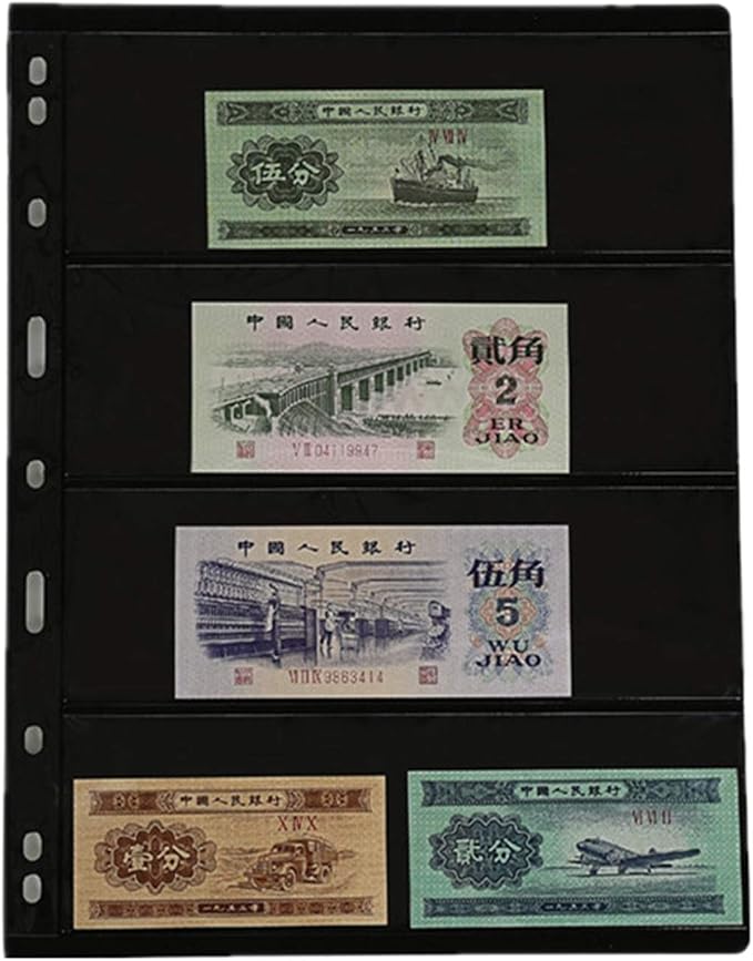 MUDOR Stamp Pages for Stamp Collection Album Binder Book, 10 Sheet 4 Rows | Stamp Sleeves 4 Pocket for Collectors ,Stamp Collecting Sheets Supplies,Professional Pack - Image 5