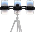 Triple-Clip Phone Holder, Smartphone Tripod Mount Adapter, Universal 360° Rotation Adjustable Clip Stand for Vlog Live Streaming Video Recording, Compatible with 1/4'' Screws by Unknown