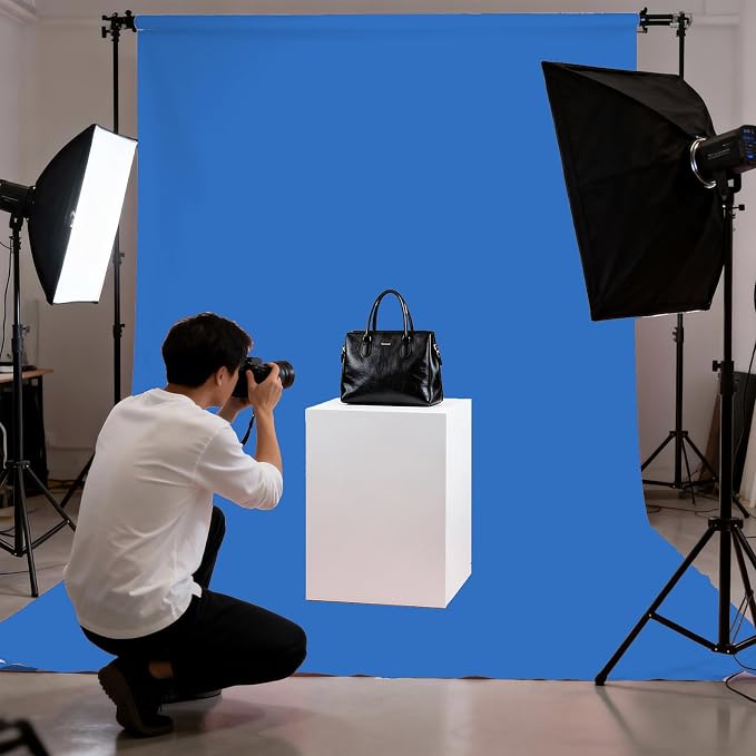 Royal Blue Photography Backdrop for Photoshoot, Fabric 8x10ft | Polyester Studio Photo Backgrounds, Non Reflective, Easy to Hang, for Portrait Shoot, Product, Party Decor, Video Creation - Image 4