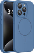 Miracase Magnetic for iPhone 15 Pro Case, Silicone, Soft Microfiber Lining by Miracase