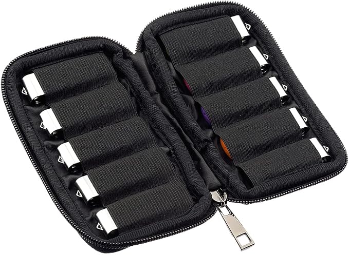 JBOS 10 Slots Neoprene USB Flash Drive Case with 20 Identification Labels,Anti-Static Thumb Drive Organizer Bag, Slim Portable Memory Stick Storage Pouch for Travel, Office & Home, Black - Image 7
