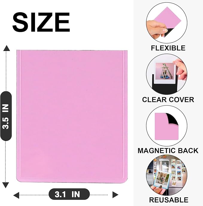 WOGOAZN Magnetic Picture Frame for Fujifilm Instax Square Instant Camera | Square Magnetic Photo Frames for Instax Square SQ40/10/20 Instant Camera 2.9"x3.4" Film, frame for fridge, Colorful, 30 Pack - Image 3