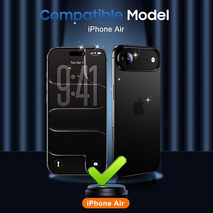 UniqueMe Compatible for 3 Pack iPhone Air Camera Lens Protector | Drop Protection, Case Friendly, 9H Tempered Glass, Camera Cover Screen, Update New Version - Image 7