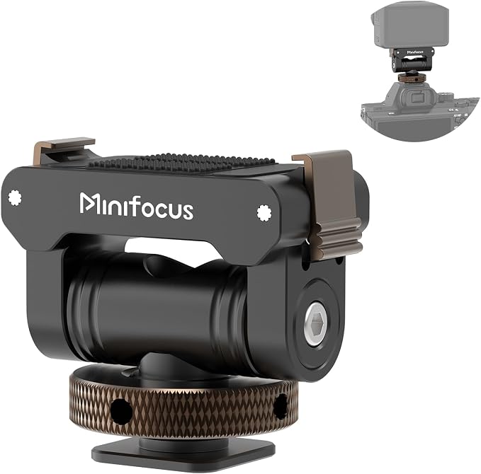 MINIFOCUS Cold Shoe Mount Adapter Compatible with DJI Osmo Nano/Action 6, Dual-Direction Magnetic Mount with 1/4" Screw Hole Quick Release Holder for Tripod DSLR Camera Hot Shoe Accessories by MINIFOCUS