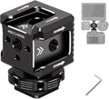 Triple Cold Shoe Mount with 1/4" Thread, Aluminum Camera Hot Shoe Extension Bracket with 3 Port Cold Shoe Mounts for LED Video Light Monitor Microphone Camera Cage (62011) by Mechrig