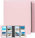 Veicevol 192-Pocket Album for Polaroid i-Type, 600 & SX-70 Photos, Pink | Designed for Fujifilm Instax Wide Photos, Water-Resistant PU Leather Cover, Family Memories, Securely Holds Up to 192 Photos by VEICEVOL