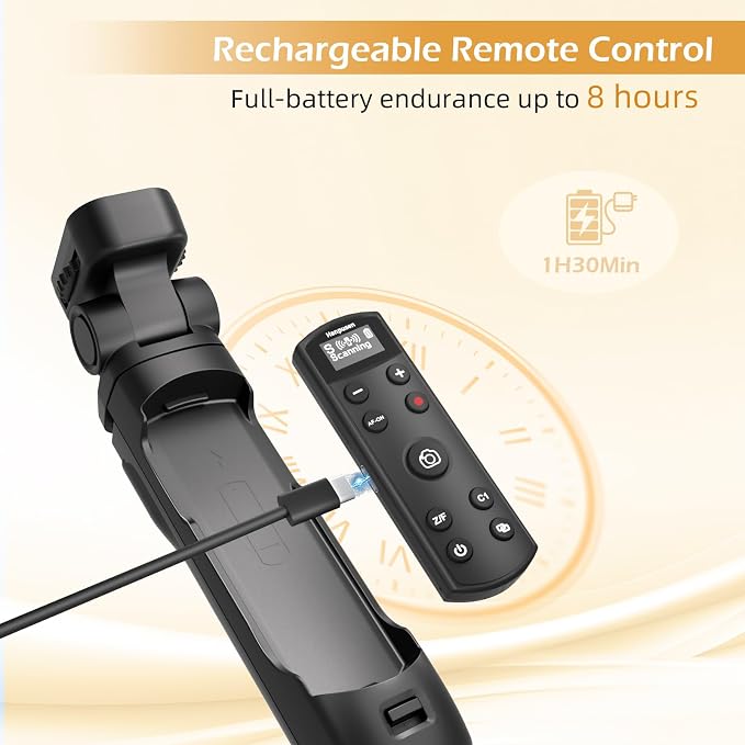 for Sony Tripod Wireless Shooting Grip with Shutter Release - Mini-Tripod with Rechargeable Remote Control for ZV-E10/ZV-E1/ZV-1/ZV-1F/RX100 VII/RX0 II/A6700/A6400/A6600/A7 III/FX3/FX30 - for Vlogging - Image 5