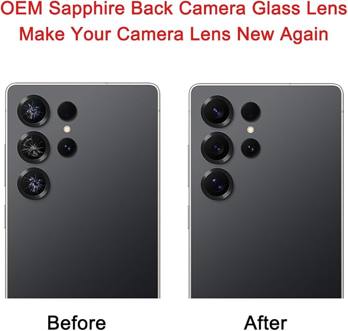 2 Sets Back Rear Camera Lens Glass Replacement for Samsung Galaxy S25 Ultra 6.9-inches with pre-Installed Adhesive and Reparing Toolkit - Image 6