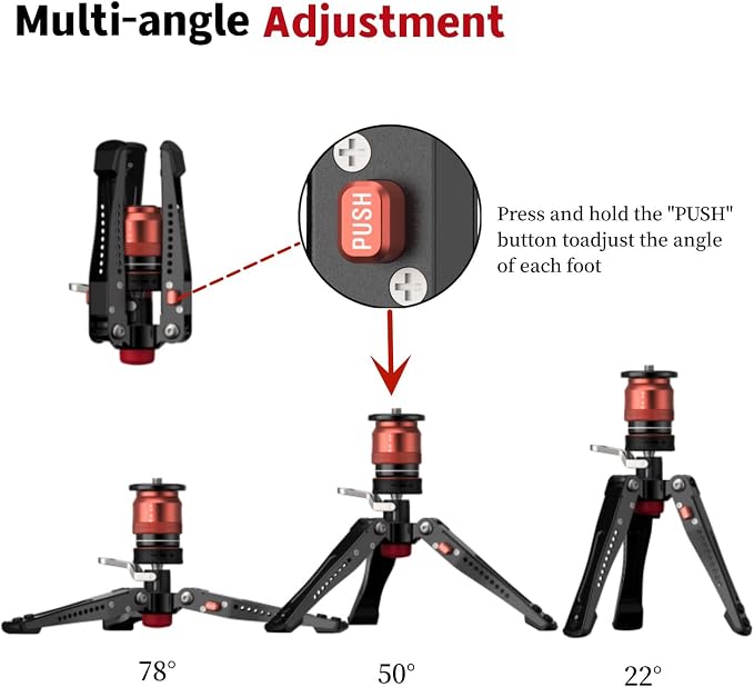 IFOOTAGE Cobra 3 Base-P,Portable Tabletop Mini Tripod Mount with Pedal Locking Control,Quick Release Platform,Max Load 17.6 lbs - Image 3