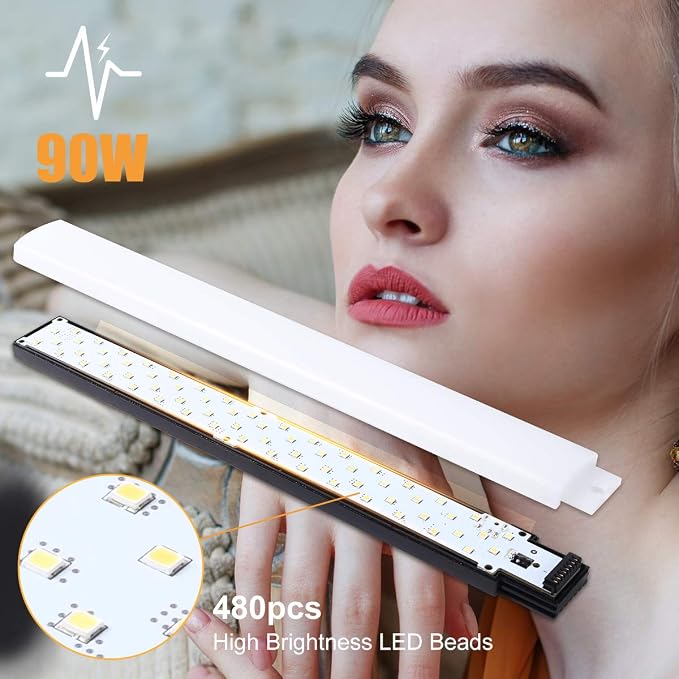 GVM Ring Light Kit with Tripod, 90W LED Circle Light with Detachable Light Bars Adjustable 3200K~5600K CRI 97+ Dimmable Bicolor LED Video Light for YouTube/Makeup/Vlogs/Live Streaming - Image 5