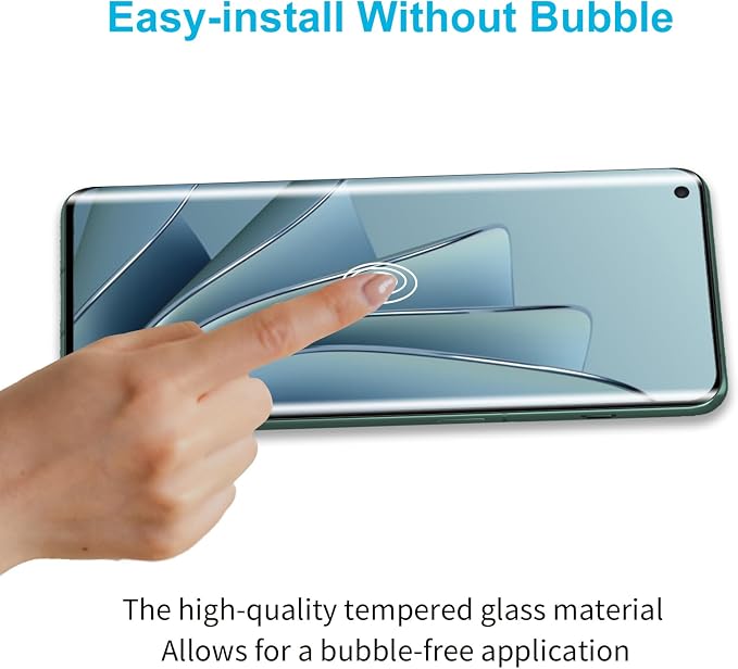 Didisky 3 Pack Screen Protector for Oneplus 10 Pro (Not for 10t,10) Tempered Glass Film, 3D Curved Full Coverage,Easy to Install,Bubble Free,9H,Anti Scratch - Image 5