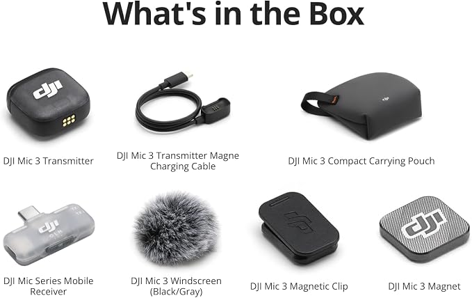 DJI Mic 3 (1 TX + 1 Mobile RX), Wireless Microphone | For iPhone 17/16/15 & Android/Tablet/PC, Plug-and-Play, Noise Cancelling, Ultralight, Adaptive Gain Control, Vlog - Image 7