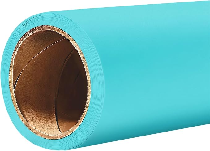 YSKE-Seamless Light Turquoise Paper Backdrop Roll for Photography, Photo Background,Roll of Paper with Backdrop Cover for Background Stand,Thick Anti-Wrinkle Matte(53''x16.4',Alpine Aqua) by YSKE