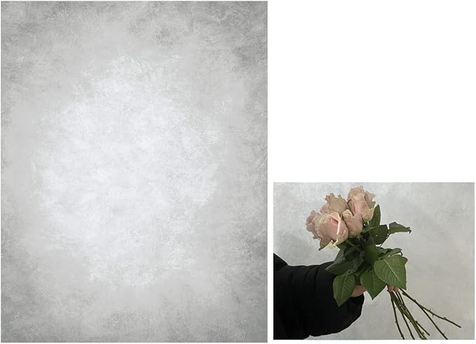 6x9ft Grey Portrait Photography Backdrops Solid Texture Abstract Photo Background for Photoshoot by HMTFOTO
