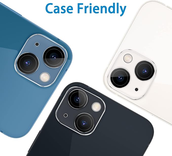 Dengduoduo 3 Pack Tempered Glass Camera Lens Protector for iPhone 13 6.1" & iPhone 13 Mini 5.4", Ultra HD, 9H Hardness, Anti-Scratch, Case Friendly, Easy to Install [No Affect on Night Shots] - Image 7