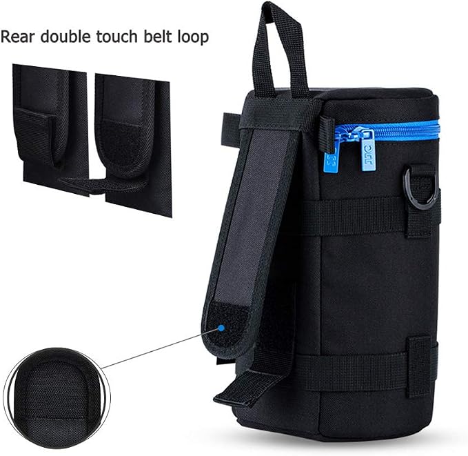 JJC Camera Lens Case Pouch, Padded Bag Fits Lens up to 4.3 x 8.9 (D x L) | for Canon RF 600mm/EF 70-200mm/Nikon Nikkor AF-S 70-200mm/AF 80-200mm Lens & More, Water-Resistant, with Shoulder Strap - Image 7