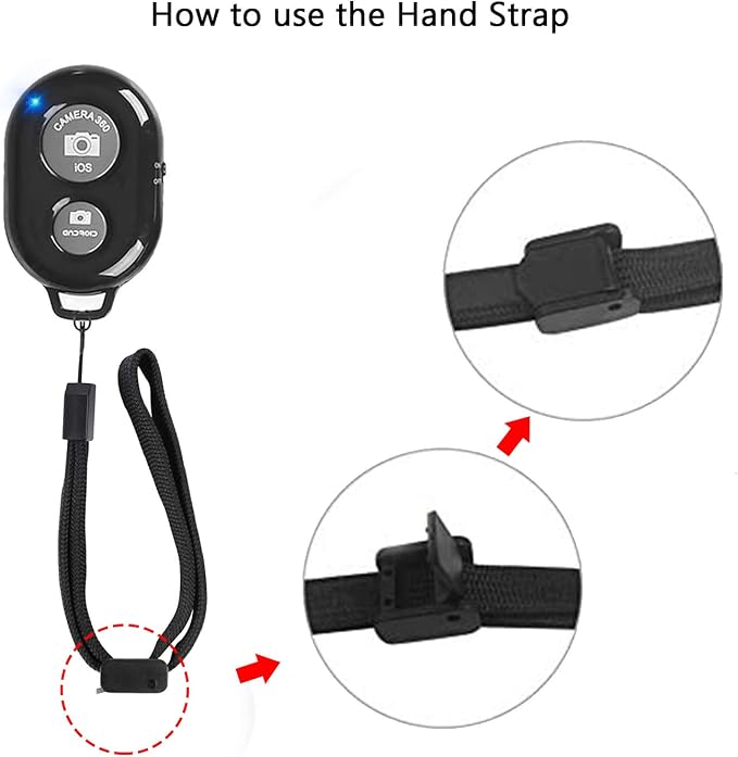 Wireless Remote Shutter for Cellphones and Tablets (3 Pack), AOQIYUE Bluetooth Remote for iPhone/Android Camera Control, Selfie Clicker for Photos and Videos - Wrist Strap Included - Image 4