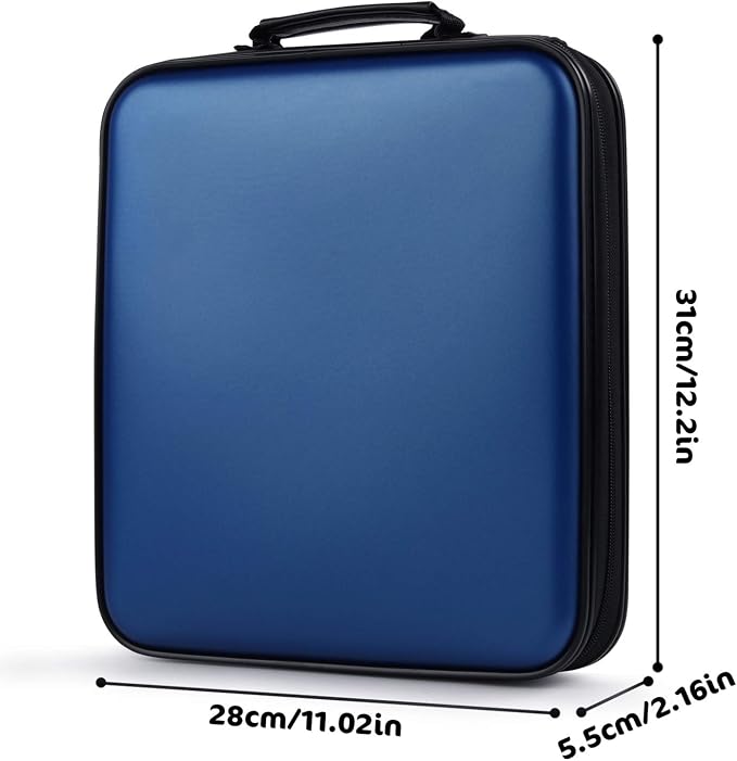DVD Storage CD Case Holder: 160 Capacity CD Sleeves Black Disc Cases Binder for Car - CD Hard Organizer Box - Large DVD Wallet for Movie/Music/Game & Portable CD Book - Image 2