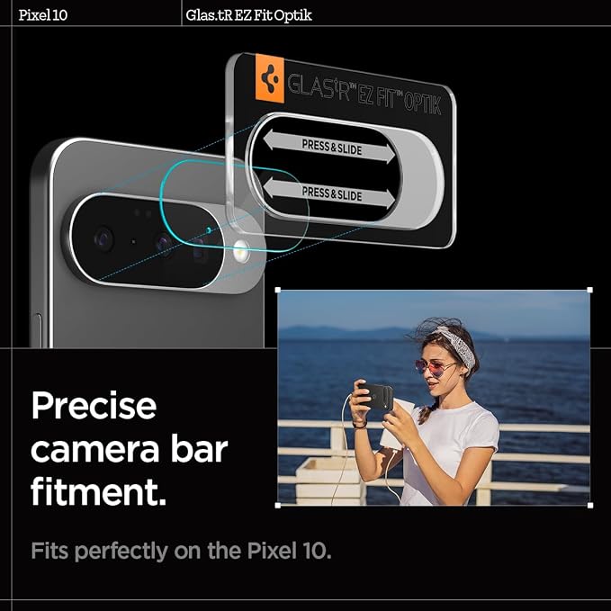 Spigen Glas.tR EZ FIT Optik Camera Lens Protector for Pixel 10 | GlasTR EZ Fit Optik, 9H+ Tempered glass, Scratch resistant, Original photo quality, Auto-align tray, Case-friendly, 2Pack - Image 5
