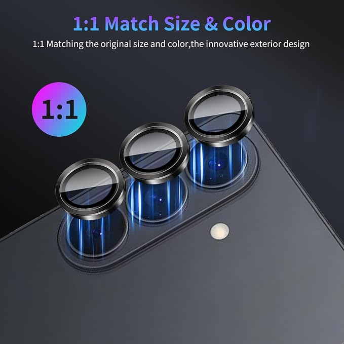 Camera Lens Protector for Samsung Galaxy S26 Plus/S26+,1 Pack | Tempered Metal Glass Camera Cover Film,HD Clear,Anti-Scratch Lens Screen Protector Film,Case Friendly,Black Titanium - Image 5